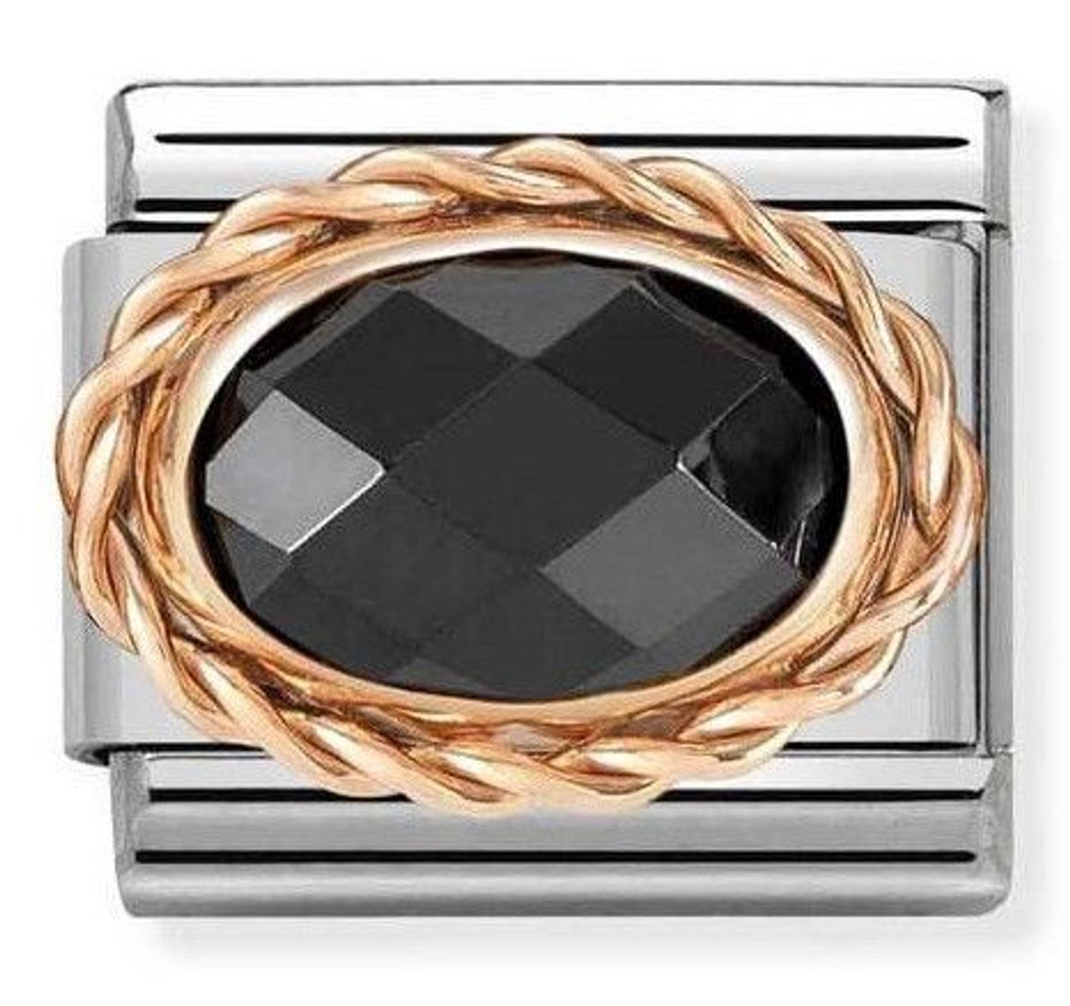 Nomination Link 9K zawieszka różowe złoto 'Czarna Cyrkonia' 430603 011 Zawieszki Nomination ✓ Wyjątkowy prezent ✓ Nomination ✓ Bransoletka Nomination ✓ Bransoletka ze stali ✓ Gwarancja najniższej ceny ✓.jpg